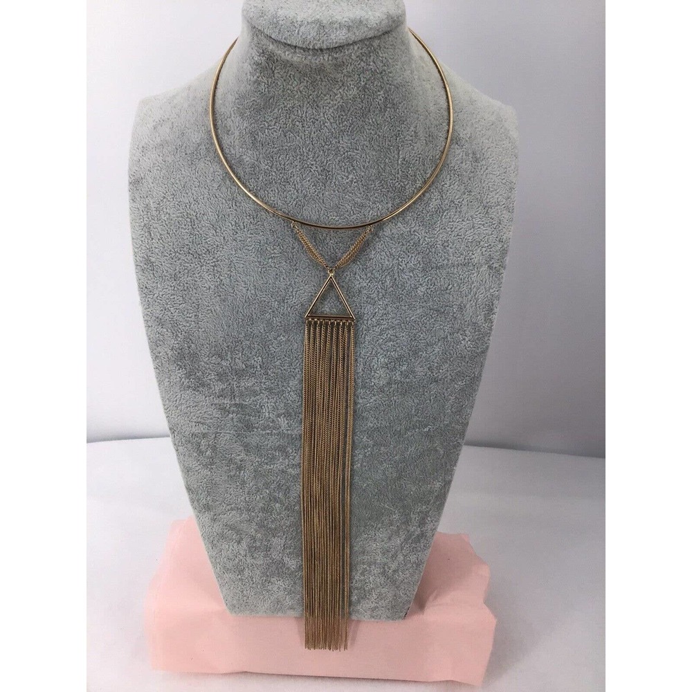 Iandry Fashion Matchstick Collar Necklace Gold Tone - Picture 5 of 10